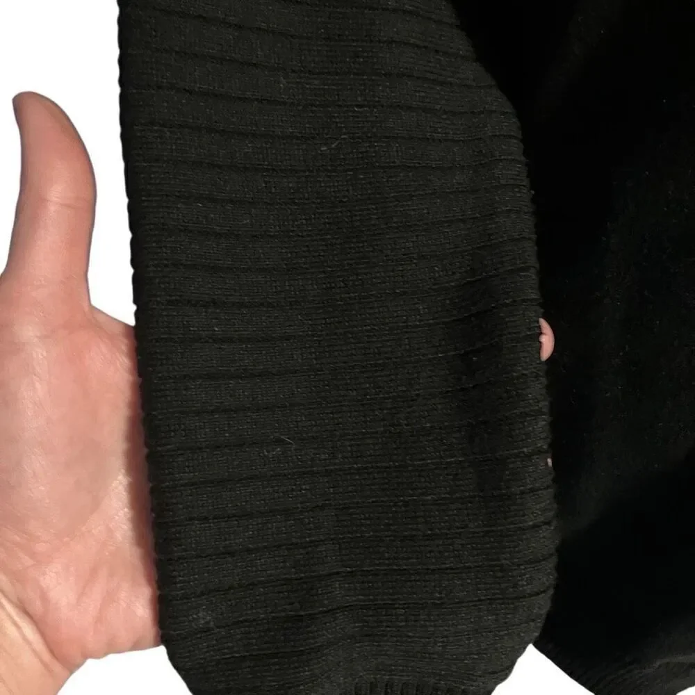 MICHAEL Michael Kors Cotton Blend Long Sleeve Knit Pullover Sweater Black Small - Picture 2 of 6